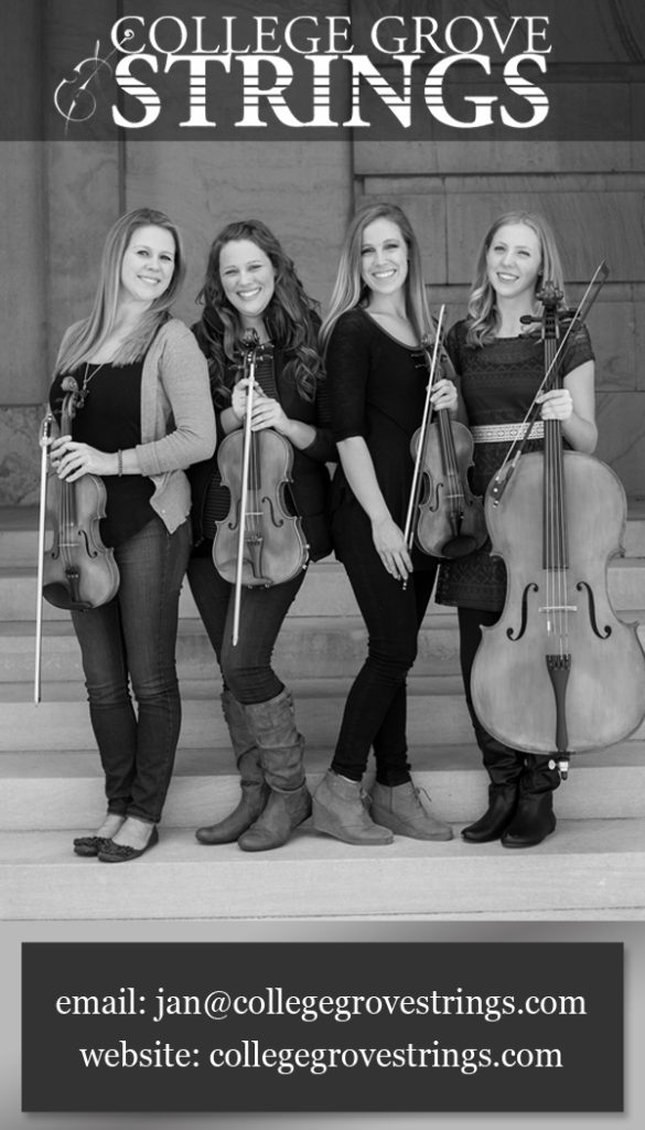 College Grove Strings Contact Card